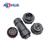Connecteur de câble de signal d'alimentation 2 + 4 cœurs M20 Assembly Panel Mount Male Female Socket IP68 for Outdoor Lighting Controller System