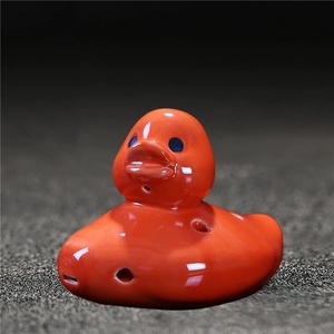 Ocarina en céramique émaillée colorée en forme de canard, vente en gros, pour l'éducation musicale précoce des enfants - Product Image 5