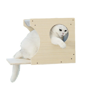 Cross-border Nordic style solid wood <b>window</b> sill <b>cat</b> <b>bed</b> with suction cup double-layer <b>cat</b> climbing frame pet furniture all - Product Image 2