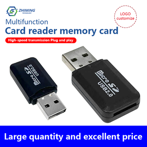 Gran oferta de EE. UU. Tarjeta SD/TF convertidor de tarjeta de memoria para teléfono móvil USB 2,0 Dash <span class=keywords><strong>Cam</strong></span> lector de tarjetas de alta velocidad 512KB Flash incorporado negro - Product Image 4