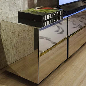 Mueble <span class=keywords><strong>de</strong></span> TV Idao, Diseño Rectangular Posmoderno, Diseñador Portugués, Estilo Ligero <span class=keywords><strong>de</strong></span> Lujo, Extensible, para Sala <span class=keywords><strong>de</strong></span> Estar - Product Image 5