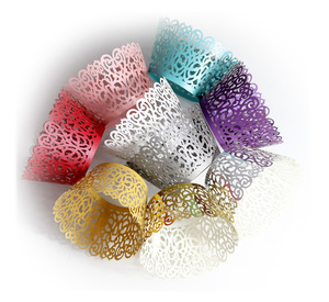 Décoration DIY Dentelle Décor Anniversaire Mariage Fête Décoration Baby Shower Gâteau fait main Découpé au Laser Cupcake Wrappers - Product Image 6