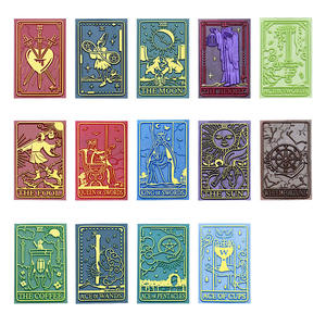 ชุดการ์ดไพ่ทาโรต์ทรงสี่เหลี่ยมหัวตราประทับขี้ผึ้งบัตรหยอดเหรียญสีทอง - Product Image 5