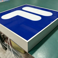 Boîte lumineuse publicitaire LED personnalisée, enseignes lumineuses, boîtier métallique, façade en acrylique, signalétique avec logo pour la devanture de magasin, décoration commerciale