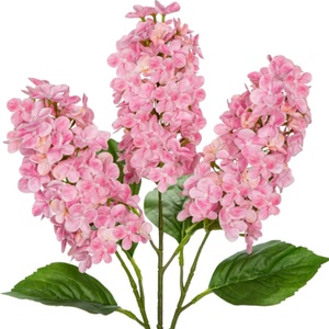 Flores artificiales de hortensia, tallos de hortensia panicled de tacto Real, hortensias de cono <span class=keywords><strong>rosa</strong></span> para jarrón alto, arreglos florales para el hogar - Product Image 1