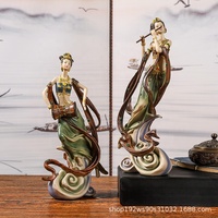 SE7ART Dunhuang Flying Apsara, sculpture en résine peinte à la main de style chinois classique, artisanat haut de gamme pour salon