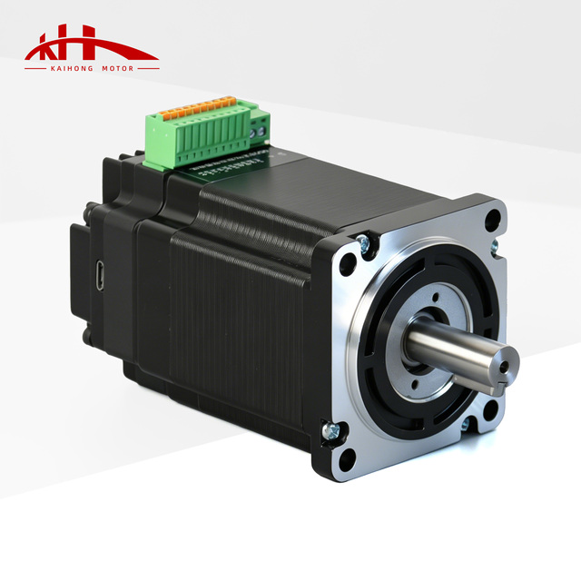 Kaihong 60x60x100mm 48VDC 3000RPM 200W 0.65Nm Nema 24 Brush IP54 Servo Motor Pulse Control for Home Appliance CNC Automation Fan
