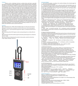 Detector de Señales de Celulares Anti-Espía de Banda Ancha con IA, Sensibilidad de 10Mhz-6Ghz, Detección de Señales 4G/5G, Rastreador <span class=keywords><strong>GPS</strong></span>, Detector de Micrófonos Ocultos - Product Image 4