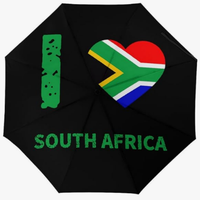 Parapluie entièrement automatique de haute qualité, imprimé du drapeau de l'Afrique du Sud, style national créatif, souvenir précieux pour des moments spéciaux