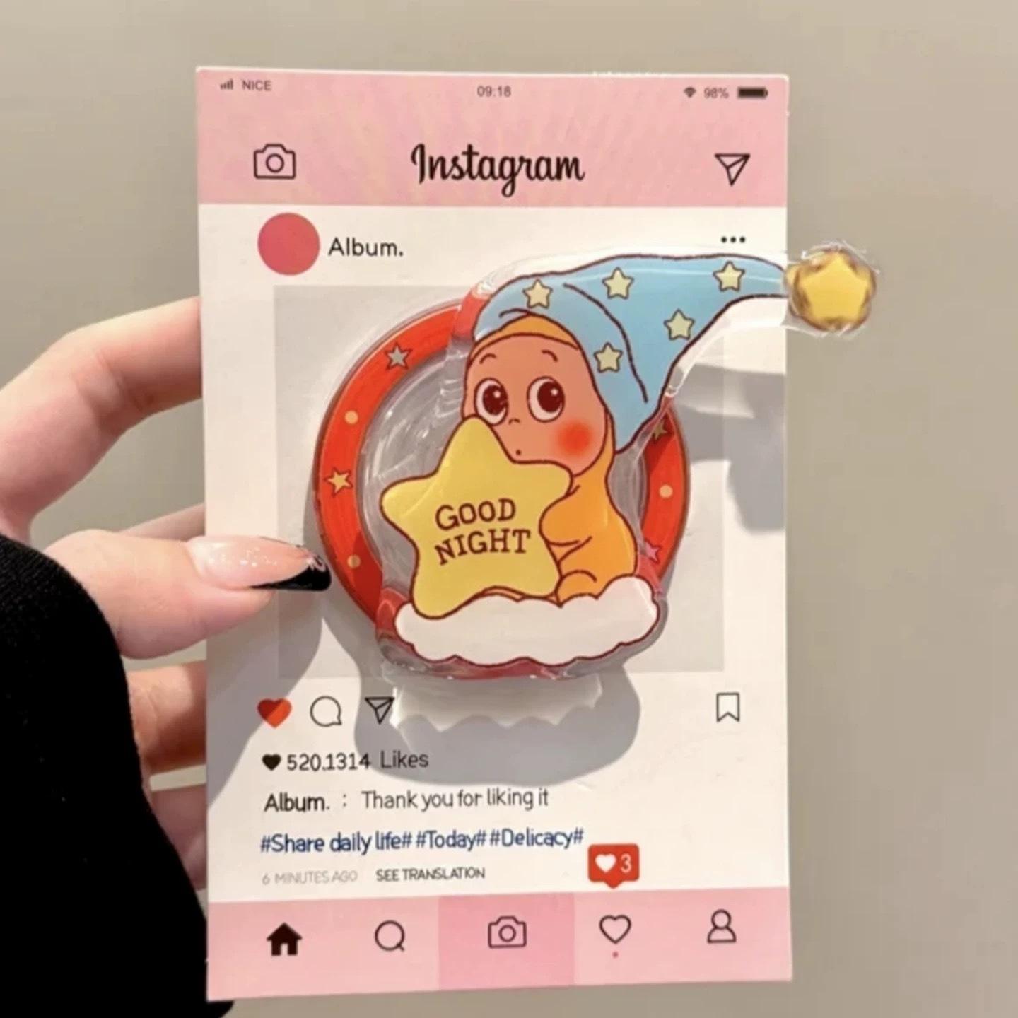 [Blue hat star villain rotating] Magnetic air bag holder