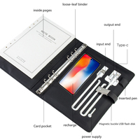 Notebook de carga USB inteligente de doble carga móvil Bloc de notas de negocios personalizado Feria Comercial Notebook promocional caja de regalo
