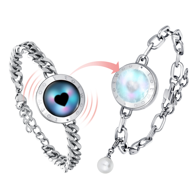 New Arrival Fashion Jewelry totwoo Soulmate Smart Bracelets Long Distance Touch Bracelets for Couples Bluetooth Pairing Jewelry