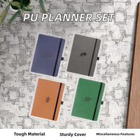 Vente en gros d'ensemble de journaux promotionnels avec logo personnalisé Best-seller cadeau A5 en matériau PU pour le bureau et l'école