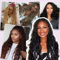 Extensions de tresses 100% cheveux humains, ondulées, 20 pouces, noires, en vrac, 3,84 onces