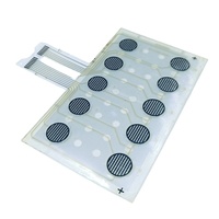 Papan Sirkuit Cetak Fleksibel PET Kustom Sensor Tekanan Membran Saklar Keyboard untuk Pengendali Jarak Jauh LED Backlit Warna Kustom