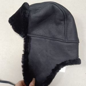 Orejeras de invierno rusas personalizadas, soldado de piel de cuero, piel de oveja australiana, sombrero de cazador Ushanka para hombres y mujeres - Product Image 1
