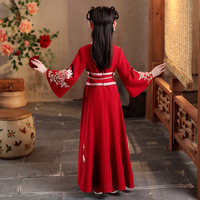 Robe longue traditionnelle chinoise Hanfu pour filles, costume ethnique vintage, robe de danse pour le Festival du Printemps, fête d'anniversaire, impression personnalisée