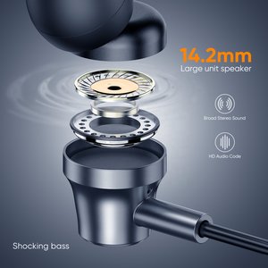 VIDVIE siyah Metal kulak <span class=keywords><strong>Iem</strong></span> spor kulaklık 3.5mm Jack Mic ile kablolu kulaklık Auricular müzik kontrol cihazı - Product Image 3