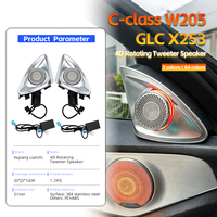Speaker Lampu Ambient LED 4D Rotary Tweeter 3/64 Warna Plug and Play untuk Mercedes-Benz C-Class W205 GLC X253 2015-2022