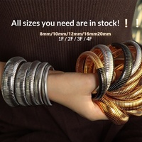 Pulsera de Cadena de Serpiente Elástica de Diseño Simple Retro de Lujo Ligero de Acero Inoxidable para el Mercado Europeo y Estadounidense