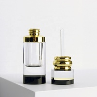 Flacon de parfum en verre noir, rond et personnalisé, couvercle en agate, 100 pièces, 50ml