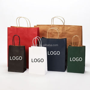 Sang trọng tùy chỉnh Takeaway giấy bao bì Túi Quà Tặng Túi mua sắm túi xách Trắng vuông dưới Kraft túi giấy với logo của bạn - Product Image 4