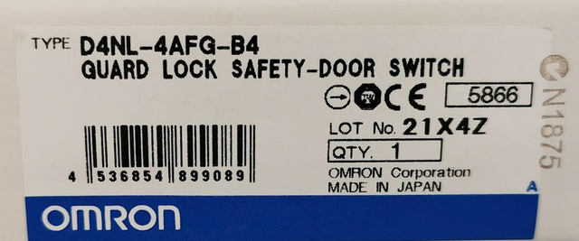 D4NL-4AFG-B4 D4NL Series Guard Lock Safety Door Switch 2NC/1NO+1NC Slow Action M20 Conduit