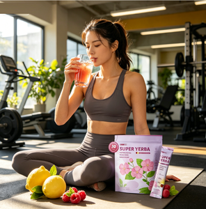Poudre de Yerba Mate Super enrichie en Ashwagandha, <span class=keywords><strong>Vitamine</strong></span> D3, Magnésium, saveurs Framboise et Citronnade, certifiée Halal, pour le soutien immunitaire et la beauté, pour adultes - Product Image 4