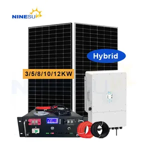 10KW 가정용 하이브리드 태양광 시스템 수량 구매 할인 5kw 고효율 스마트 태양 에너지 저장 시스템 MPPT NINESUN