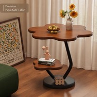 Table basse de balcon, table d'appoint de canapé de salon, petite table ronde, table de chevet style crème tendance