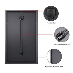 सभी काले 100w मोनोक्रिस्टलाइन सिलिकॉन सौर पैनल bc hpbc कोशिकाओं 120w 200w पूर्ण काले सौर पैनल के लिए पूर्ण काले सौर पैनल - Product Image 2