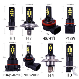 H1 H3 หลอดไฟ LED 12SMD 3030 หลอดไฟอัตโนมัติ 12V ทดแทนแบบสากลสำหรับไฟหน้าไฟตัดหมอก DRL - Product Image 4