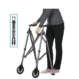 Andador plegable ligero <span class=keywords><strong>Junior</strong></span> para personas mayores y adultos, andador compacto plegable para movilidad de nogal negro - Product Image 4