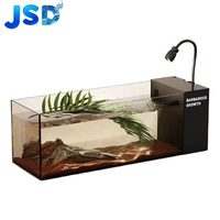 Aquarium de bureau en verre moderne JSD, filtre latéral tout-en-un, pompe silencieuse, mini aquarium écologique sans changement d'eau