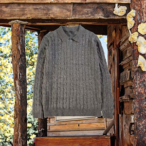 เสื้อโปโล 2025 สไตล์ Old Money แบบใหม่ กระดุมครึ่งตัว คาร์ดิแกนลำลอง ทรงเข้ารูป ผ้าถัก ลอเรน สำหรับผู้ชาย ผ้าขนสัตว์ สไตล์ Old Money วินเทจ - Product Image 3