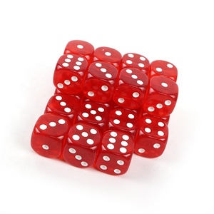 Xúc Xắc Trong Suốt Góc Tròn Chấm Trắng 15Mm Màu Đỏ Chất Lượng Tốt Nhất Cho Bạn Bè Và Gia Đình Bộ Trò Chơi - Product Image 2