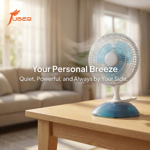 Petit ventilateur électrique de 6 pouces, alimenté par courant alternatif, ventilateur de table à clip avec grille de sécurité ultra-fine pour la chambre de bébé et le bureau d'étude - Product Image 2