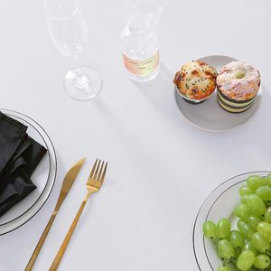 120 Inch Round Washable Polyester <strong>Wedding</strong> <strong>Tablecloth</strong> Table Cloths for Events - Product Image 5