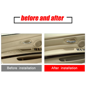 Bmw E90 M3 Door Armrest Cover 2005-2011 Beige Artificial Leather Front Driver Side Replacement - Product Image 4