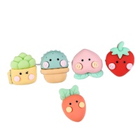 100 Pcs नवीनतम राल कार्टून फल फ्लैट वापस Cabochon स्क्रैपबुक Kawaii DIY अलंकरण सामान फ्लैट वापस राल सजावट