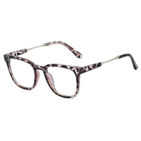 Lunettes PC de haute qualité pour hommes et femmes, lunettes de prescription, lunettes carrées léopard, anti-lumière bleue, hypermétropie, lunettes avec embouts