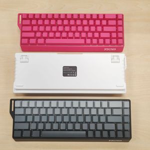 Clavier mécanique filaire <span class=keywords><strong>K68</strong></span> à trois modes, interrupteur mécanique <span class=keywords><strong>RGB</strong></span>, 68 touches, non programmable, pour le jeu - Product Image 3