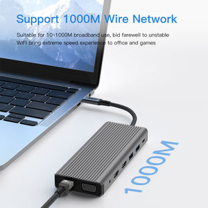 UNIEAN Venta al por mayor <span class=keywords><strong>Usb</strong></span> <span class=keywords><strong>C</strong></span> Hub 3,0 Adaptador 14 en 1 a VGA Docking Station Tipo <span class=keywords><strong>C</strong></span> <span class=keywords><strong>Usb</strong></span> Hub 12 en 1 Tipo <span class=keywords><strong>C</strong></span> Adaptador para <span class=keywords><strong>Macbook</strong></span> <span class=keywords><strong>pro</strong></span> - Product Image 3