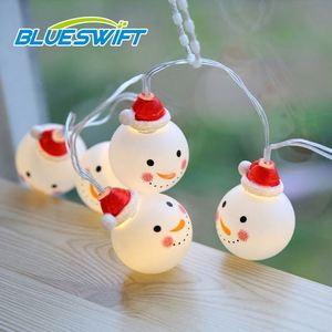 Batería operado de Halloween Navidad vacaciones decoración colgante Luces LED adornos muñeco de nieve Santa Claus renos Bell Luces LED - Product Image 1