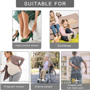 Corne à chaussures en métal de qualité supérieure en acier inoxydable 16.5 "longue poignée 7.5" voyage Portable bottes corne pour hommes femmes personnes âgées enfants - Product Image 6