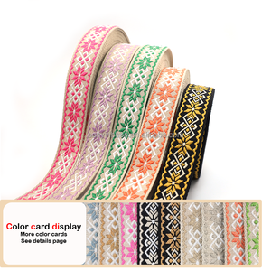 Produsen Grosir Webbing Jacquard Polyester Nasional 1,5 Inci (38mm) untuk Tas, Pita Anyaman Bunga, dan Sabuk - Product Image 3