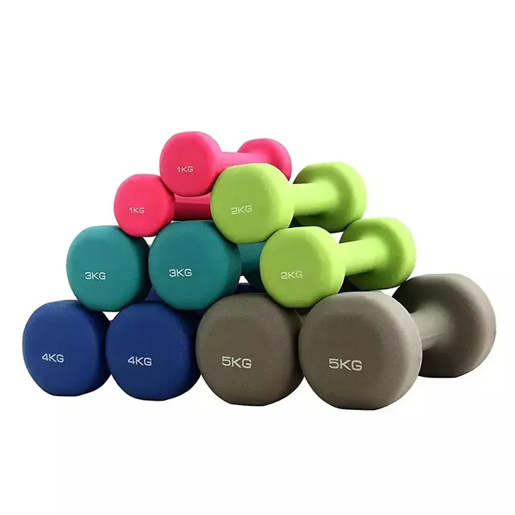 Gym equipment exercise workout 5kg weights adjustable dumbbell set for sale