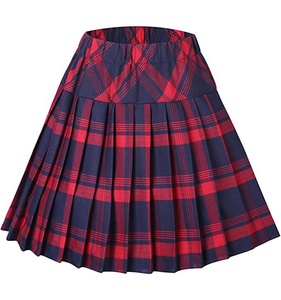 Tartan Zipper Sexy School Girls Pleated Plaid Natural Waist Slim Fit Loose Breathable Eco-Friendly Polyester/Cotton A-line <b>Skirt</b> - Product Image 3