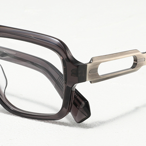 Rectangle Full Rim <b>Eyeglasses</b> Solid Brown Anti-Uv Unisex Adults Vision Correction <b>Frames</b> - Product Image 5