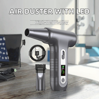 Souffleur d'air électrique à affichage HD, lumière LED, rechargeable, 6000 mAh, 200 000 tr/min, pour clavier d'ordinateur et usage domestique